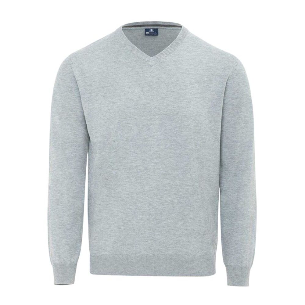 Giorgio Mens Polyester V Neck Sweater / Grey Marl
